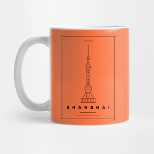 Shanghai Minimal Poster Mug